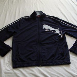 PUMA Dark Blue Long Sleeve Full ZIP UP Jacket Sz MEDIUM